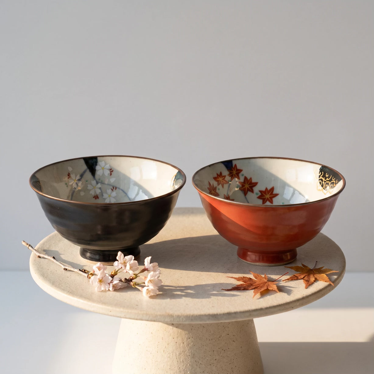 Japanese Sakura & Momiji Rice Bowl Gift Set (Set of 2)