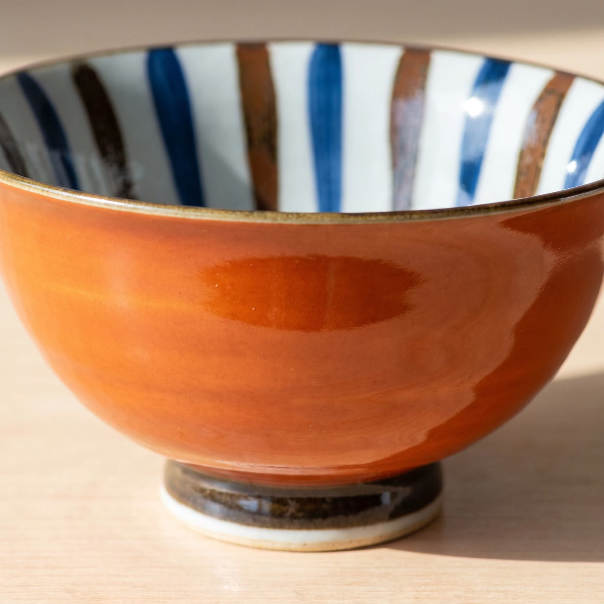 Japanese Tokusa Stripe Rice Bowl Gift Set (Set of 2)