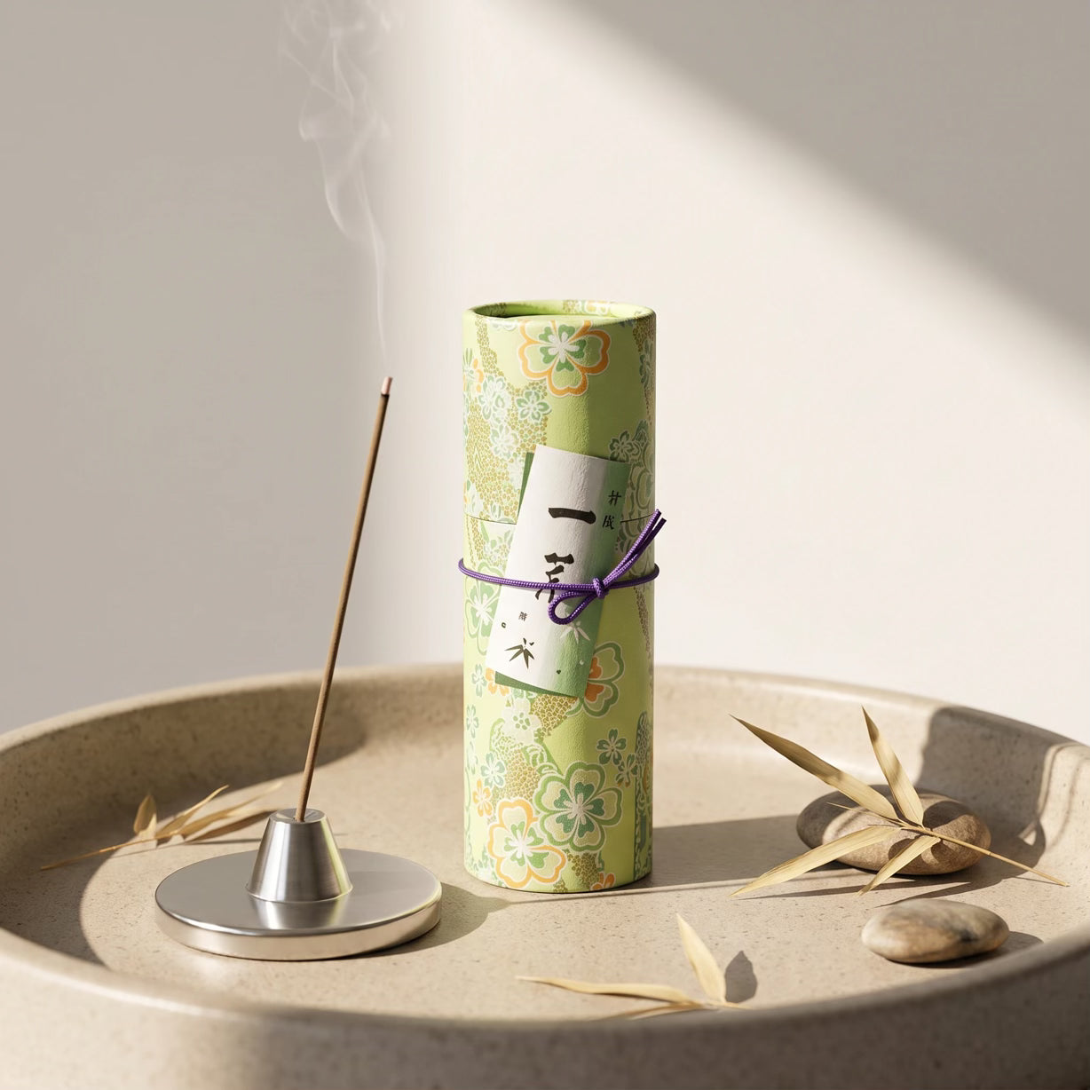 Eirakuya Organic Japanese Incense With Paulownia Gift Box (Cherry Blossom & Bamboo)