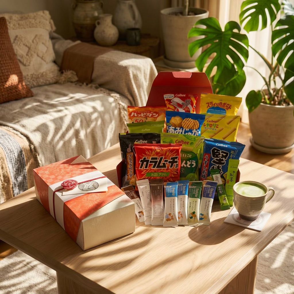 Essential Japanese Snacks 13 Items (8 Snacks + 5 Coffee/Tea)