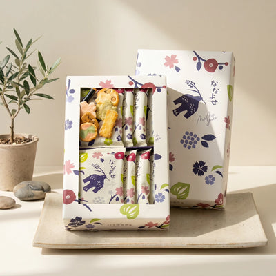 Rakumidou Nanayose Mixed Traditional Japanese Rice Crackers (8 bags inside)