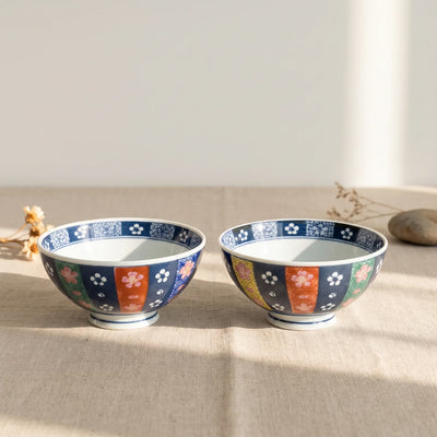 Japanese Sakura Floral Rice Bowl Gift Set (Set of 2)
