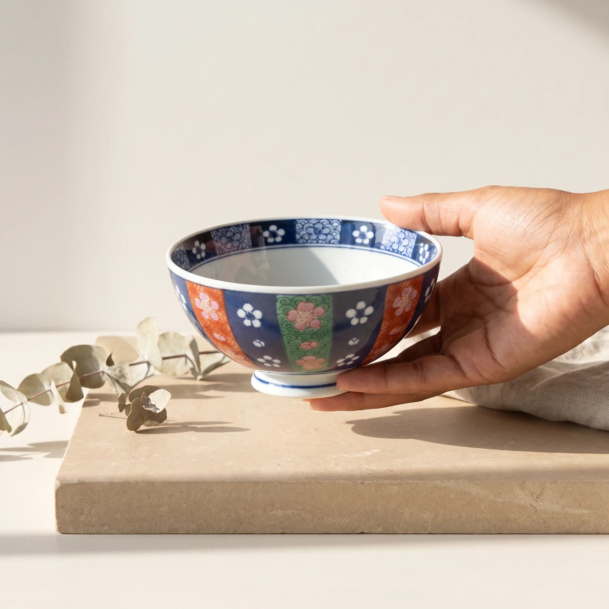 Japanese Sakura Floral Rice Bowl Gift Set (Set of 2)